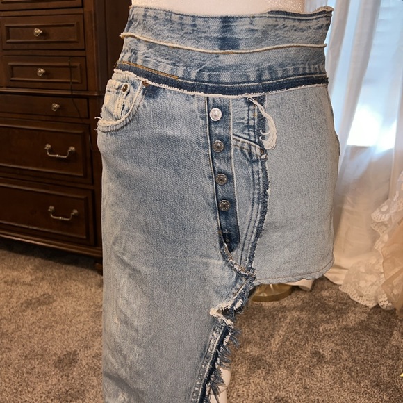 EB Denim Reinvented Long Skirt in Multi Denim - Picture 9 of 12